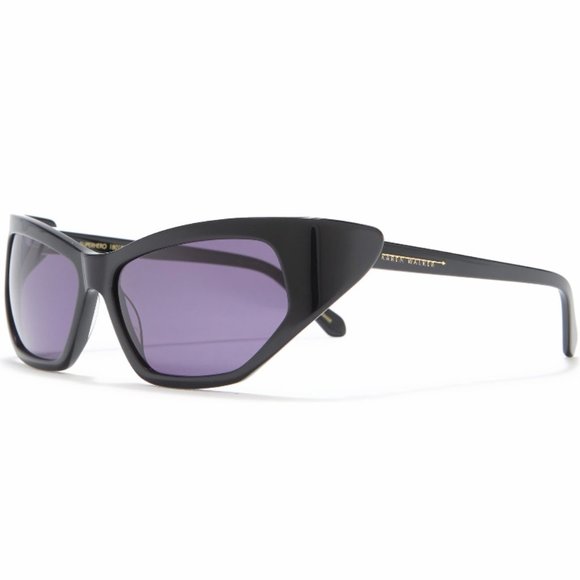 KAREN WALKER Black Superhero Wrap Sunglasses main image 8